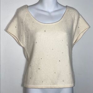 TWIGGY Angora Blend Rhinestone Crop Top-XL